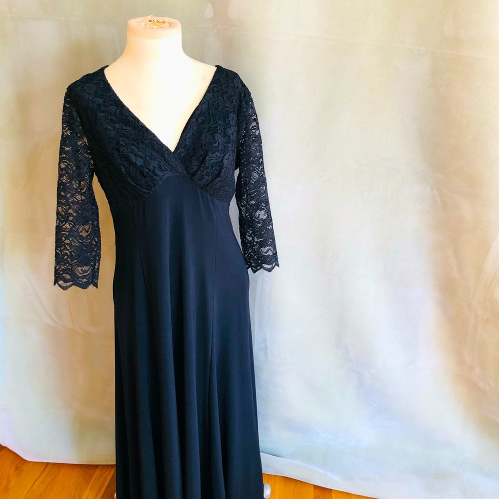 Black midi length dress